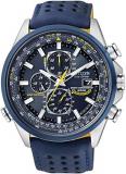 Citizen Men's Watches AT8020-03L Eco-Drive Blue Angels World Chronograph A-T Watch Stainless Steel/Blue One Size