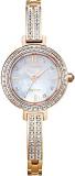 Citizen Ladies' Silhouette Crystal Eco-Drive Bangle Watch, 3-Hand, Mother-of-Pea...