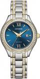 Citizen Ladies' Silhouette Crystal Eco-Drive Watch, 3-Hand Date, Stainless Steel...
