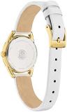 Citizen Eco-Drive Casual Quartz Womens Watch, Stainless Steel with Leather strap, White (Model: EM0682-07A)