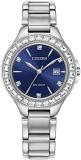 Citizen Ladies' Silhouette Crystal Eco-Drive Watch, 3-Hand Date, Stainless Steel