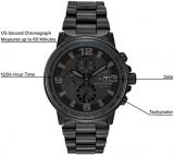 Citizen Men's Eco-Drive Weekender Nighthawk Chronograph Watch in Black IP Stainless Steel, Black Dial (Model: CA0295-58E)