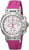 Tissot Women's T-Race Chronograph White Dial Pink Rubber