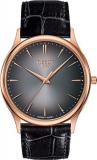 Tissot Excellence 18K Rose Gold Black Leather Anthracite Gradient Dial Watch T9264107606100
