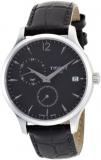 Tissot Men's T0636391605700 Tradition GMT 42mm Black Dial Leather Watch