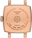 Tissot Womens Lovely 316L Stainless Steel case with Rose Gold PVD Coating Swiss Quartz Watch, Brown,Beige, Synthetic, 9 (T0581093703600)