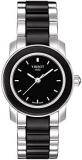 Tissot womens Tissot Cera 316L stainless steel case Quartz Watch, Grey/Black, Ceramic, 16 (T0642102205100)