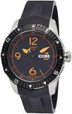Tissot Men's 'T Navigator' Black/Orange Dial Black Rubber Strap DateDay Automatic Watch T062.430.17.057.01