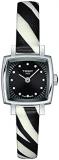 Tissot Womens Lovely 316L Stainless Steel case Swiss Quartz Watch, White,Black, Synthetic, 9 (T0581091705600)