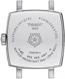 Tissot Womens Lovely 316L Stainless Steel case Swiss Quartz Watch, White,Black, Synthetic, 9 (T0581091705600)