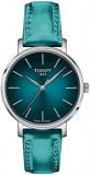 Tissot Womens Everytime Lady 316L Stainless Steel case Quartz Watch, Turquoise, Synthetic, 16 (T1432101709100)