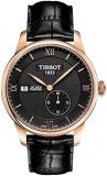 Tissot Men's T0064283605800 T-Classic 39.3mm Black Dial Leather Watch
