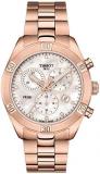 Tissot womens PR 100 Sport Chic Stainless Steel Casual Watch Rose Gold T10191733...