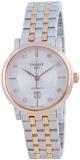 Tissot womens Carson Auto 316L stainless steel case with rose gold PVD coating Dress Watch Rose Gold 5N,Grey T1222072203600