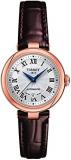 Tissot Womens Bellissima Automatic 316L Stainless Steel case with Rose Gold PVD Coating Swiss Automatic Watch, Brown, Leather, 5 (T1262073601300)