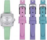 Tissot Womens Lovely Summer Set 316L Stainless Steel case Quartz Watch, Mint Green, Leather, 9 (T0581091603101)
