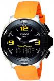 Tissot Black Dial Stainless Steel Orange Rubber Men's Watch T0814201705702