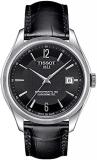 Tissot Mens Ballade COSC 316L Stainless Steel case Swiss Automatic Watch, Black,...