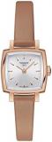 Tissot Womens Lovely Summer Set 316L Stainless Steel case with Rose Gold PVD Coating Quartz Watch, Tan, Leather, 9 (T0581093603101)