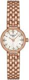 Tissot Womens Lovely Round 316L Stainless Steel case with Rose Gold PVD Coating Quartz Watch, Pink, Stainless Steel, 6 (T1400093311100)