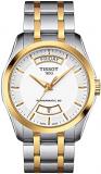 Tissot Mens Couturier 316L Stainless Steel case with Yellow Gold PVD Coating Swiss Automatic Watch, Grey, Stainless Steel, 22 (T0354072201101)