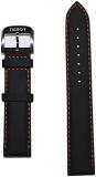 Tissot Quickster Black Leather 19mm Strap Band w/Buckle for T095417A
