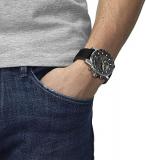 Tissot Mens Supersport Chrono 316L Stainless Steel case Swiss Quartz Watch, Black, Textile, 22 (T1256171705102)