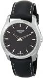 Tissot Mens Couturier Quartz 316L Stainless Steel case Quartz Watch, Black, Leather, 22 (T0354461605102)