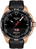 Tissot Unisex T-Touch Connect Solar Antimagnetic Titanium Case Swiss Tactile Quartz Watch with Rubber Strap, Black, 23 (Model: T1214204705102)