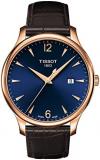 Tissot mens Tradition Stainless Steel Dress Watch Rose Gold T0636103604700