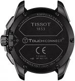 Tissot Unisex T-Touch Connect Solar Swiss Antimagnetic Titanium Case Tactile Quartz Watch with Rubber Strap, Black, 23 (Model: T1214204705104)