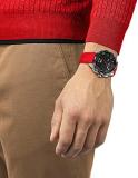Tissot Unisex T-Touch Connect Solar Swiss Antimagnetic Titanium Case Tactile Quartz Watch with Rubber Strap, Red, 23 (Model: T1214204705101)