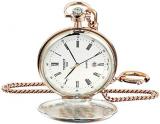 Tissot unisex-adult Savonnette Brass Pocket Watch Rose Gold & Silver T8624102901...