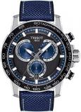 Tissot Mens Supersport Chrono 316L Stainless Steel case Swiss Quartz Watch, Blue...