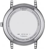 Tissot Mens Carson Premium Gent Moonphase 316L Stainless Steel case Swiss Quartz Watch, Blue, Leather, 20 (T1224231604300)