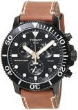 Tissot Mens Seastar 1000 Chronograph 316L Stainless Steel case with Black PVD Co...