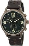 Tissot Mens Chrono XL 316L Stainless Steel case with Khaki PVD Coating Quartz Watch, Brown, Leather, 22 (T1166173605702)