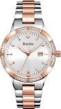Bulova Ladies’ 16-Diamond Two-Tone Watch, 98R169