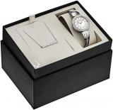Bulova Box Set Quartz Ladies Watch, Stainless Steel Crystal , Silver-Tone (Model: 98X126)