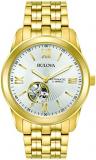 Bulova Men's Goldtone Automatic Bracelet Watch, Silver Dial