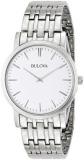 Bulova Men's 96A115 Silver White Dial Bracelet Watch