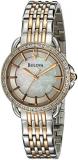 Bulova Women's 98R144 Diamond Rose and Stainless Steel Two Tone Watch
