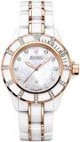 Bulova Accutron 65R140 Ladies White Rose Gold Mirador Watch