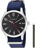 Caravelle by Bulova Traditional Quartz Mens Watch, Stainless Steel with Blue Nyl...