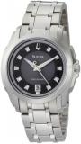 Bulova Men's 96D110 Precisionist Longwood Diamond Black Dial Bracelet Watch
