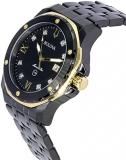 Bulova Marine Star Diamond Accent and Black Ion-Plated Bracelet Watch | 44mm | 98D176