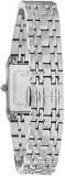 Bulova Women's Futuro Quartz Watch with Stainless Steel Strap, Silver, 16 (Model: 96P202)