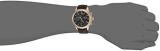 Bulova Men's 'Gemini' Swiss Automatic Stainless Steel and Brown Leather Casual Watch (Model: 64C105)