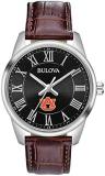 Bulova Men's Auburn University Tigers Brown Leather Watch
