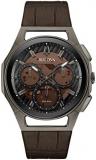 Bulova Men's Chronograph Quartz Watch with Leather Strap 98A231
